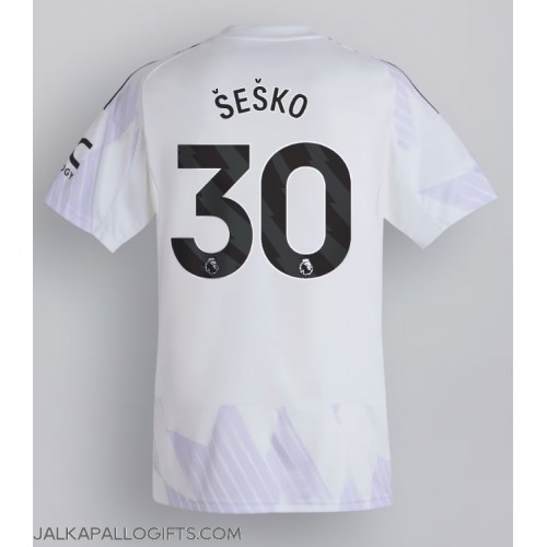 Manchester United Benjamin Sesko #30 Vieraspaita 2025-26 Lyhythihainen